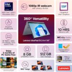 Lenovo IdeaPad 5i 2-in-1 83KR0047US, Intel Core Ultra 5 AI, 8GB, 512GB SSD, 14 Touchscreen, US, W11 (1)