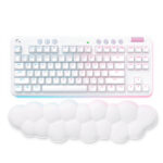 Logitech G715 Aurora Collection 920-010453 TKL Wireless Mechanical Tactile Switch GK with Palm Rest, White Mist (1)