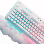 Logitech G715 Aurora Collection 920-010453 TKL Wireless Mechanical Tactile Switch GK with Palm Rest, White Mist (1)
