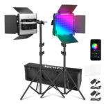 Neewer Upgraded 660 Pro II RGB LED Light Panel (2-Light Kit) (1)