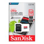 SanDisk Ultra microSDXC UHS-I Card with Adapter 128GB, 100MBs, (SDSQUNR-128G-GN6TA)