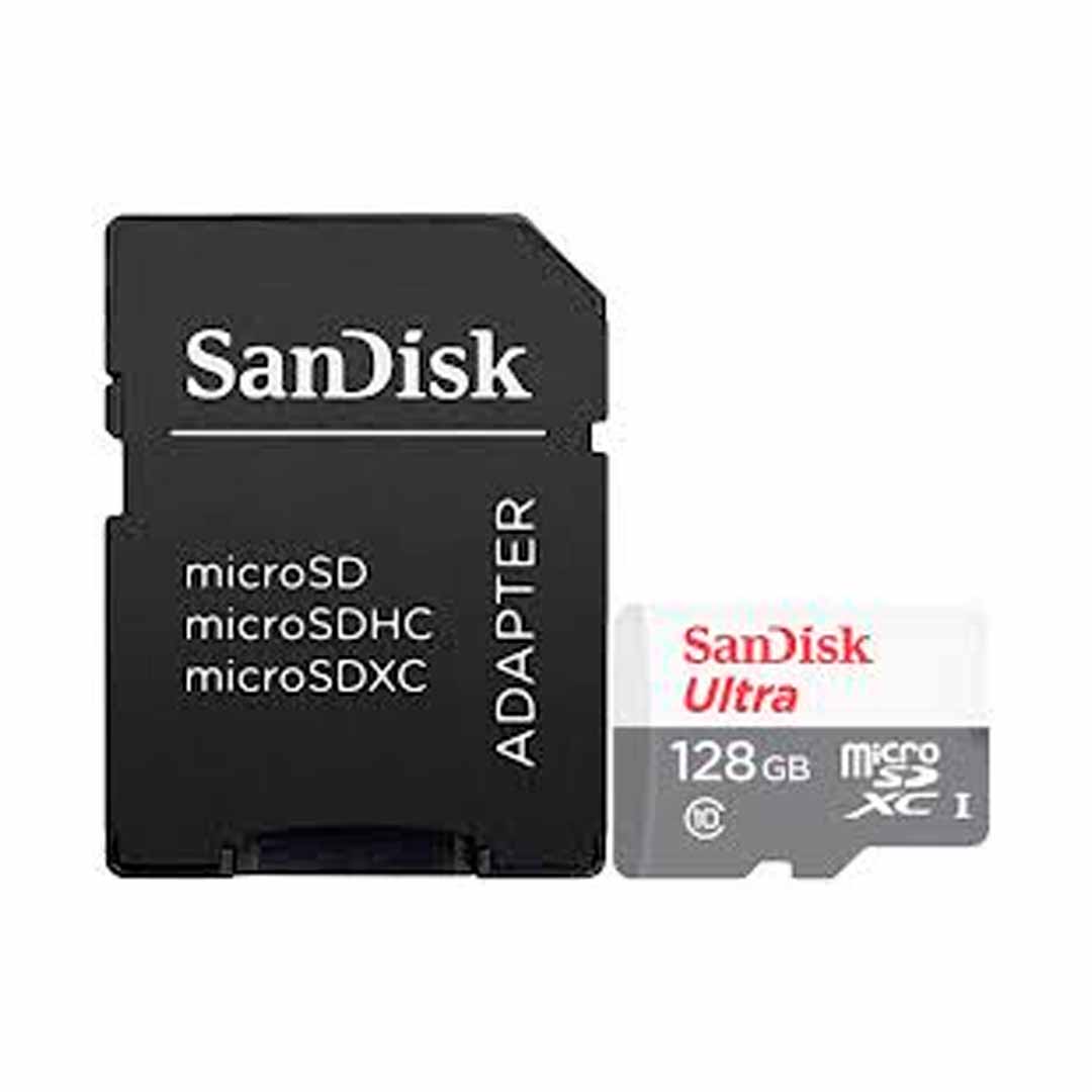 SanDisk Ultra microSDXC UHS-I Card with Adapter 128GB, 100MBs, (SDSQUNR-128G-GN6TA) (2) SanDisk Ultra microSDXC UHS-I Card with Adapter 128GB, 100MBs, (SDSQUNR-128G-GN6TA)