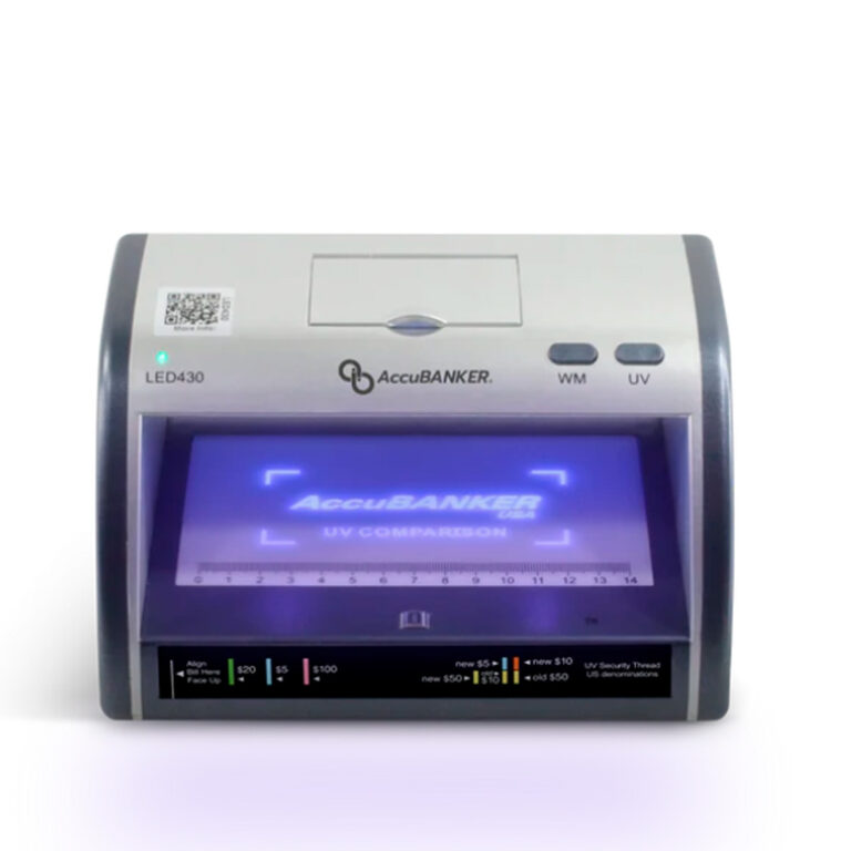 AccuBanker LED430 Detector Manual de Billetes y Documentos Falsos con Lupa 8x LED