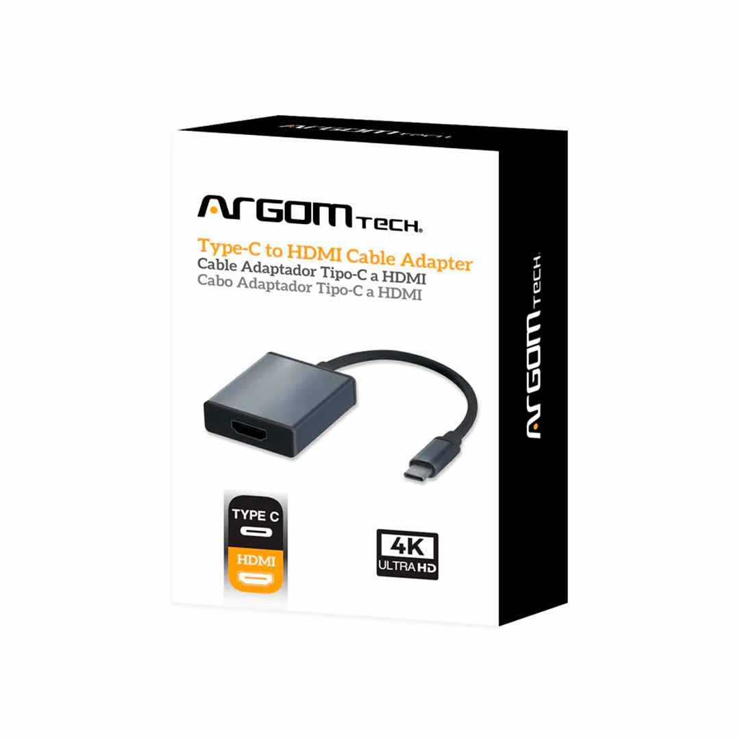 Argom Tech Adaptador de cable USB-C macho a HDMI hembra ARG-CB-0060 (2) Adaptador de cable USB-C macho a HDMI hembra Argom Tech ARG-CB-0060 - Imagen 1