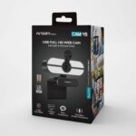 Cámara web Argom Tech Full HD 1080P con micrófono y LED CAM45 ARG-WC-9145BK - Imagen 3