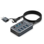 Hub Argom Tech One Axess 2 en 1 Tipo C/USB 3.0 a Puerto USB 3.0 con interruptores ARG-UB-0190