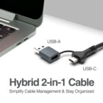 Hub Argom Tech One Axess 2 en 1 Tipo C/USB 3.0 a Puerto USB 3.0 con interruptores ARG-UB-0190 - Imagen 2