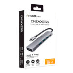 HUB tipo C Argom Tech One Axess 5 en 1 con puerto PD de carga de paso de 60W - Imagen 2
