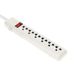 Regleta Argom Tech enchufe de 6 tomas ARG-AC-0252WT 110V-220V Blanco