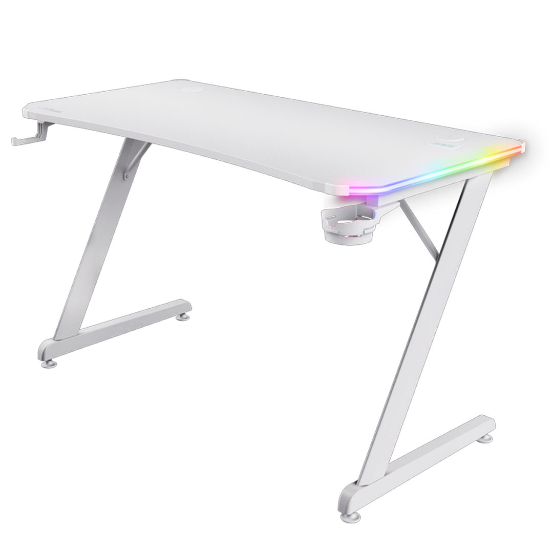 GXTrust EDGE RGB LED Lighting White (GXT70925328) (1) Escritorio Gaming Luminus GXTrust White (GXT709|25328) - Imagen 1
