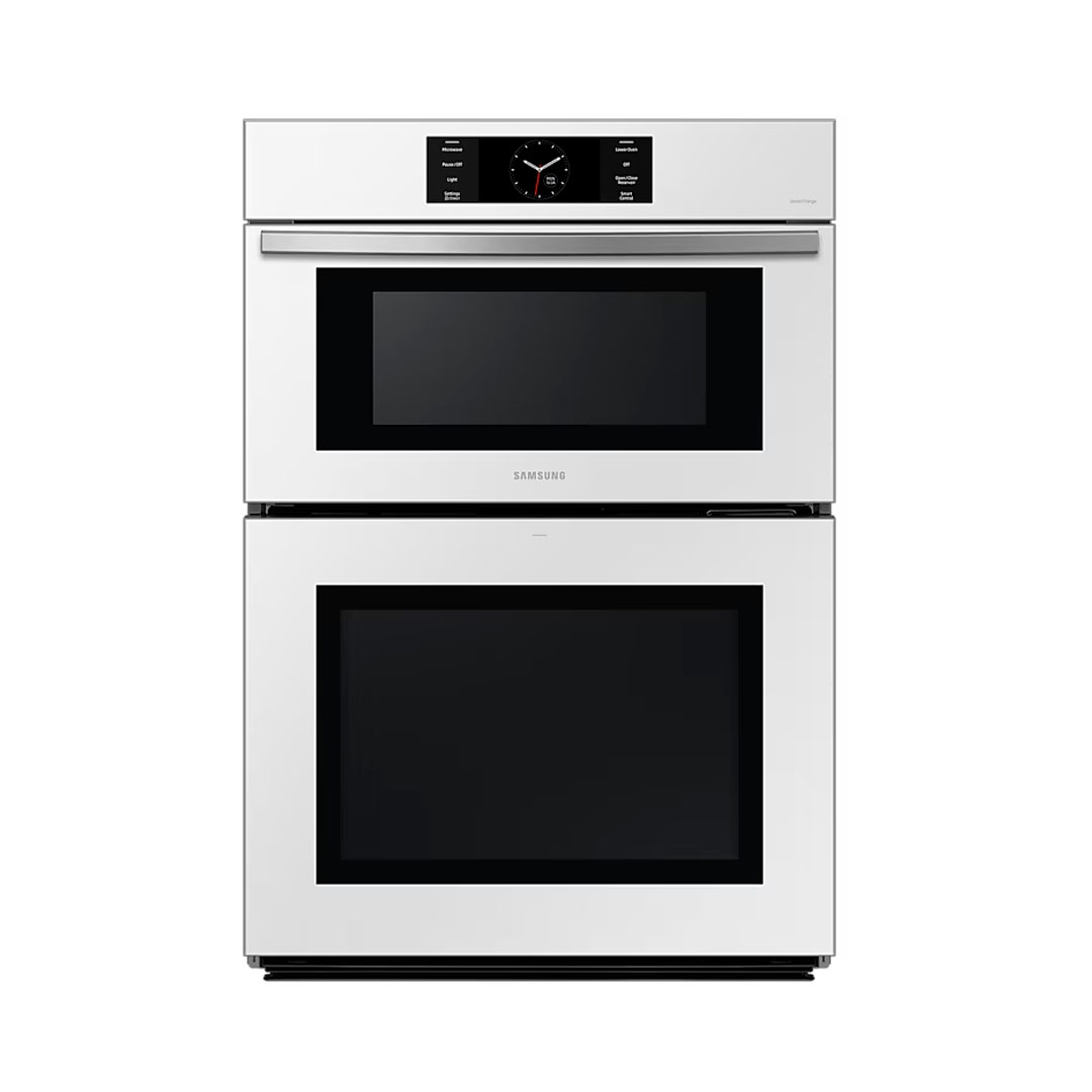 Samsung Bespoke Combi Wall Oven (Dual Convection, Air Fry, 1.9 cu.ft. & 5.1 cu.ft.) White Glass NQ70CB700D12AA (2) Samsung Bespoke Combi Wall Oven (Dual Convection, Air Fry, 1.9 cu.ft. & 5.1 cu.ft.) White Glass NQ70CB700D12AA
