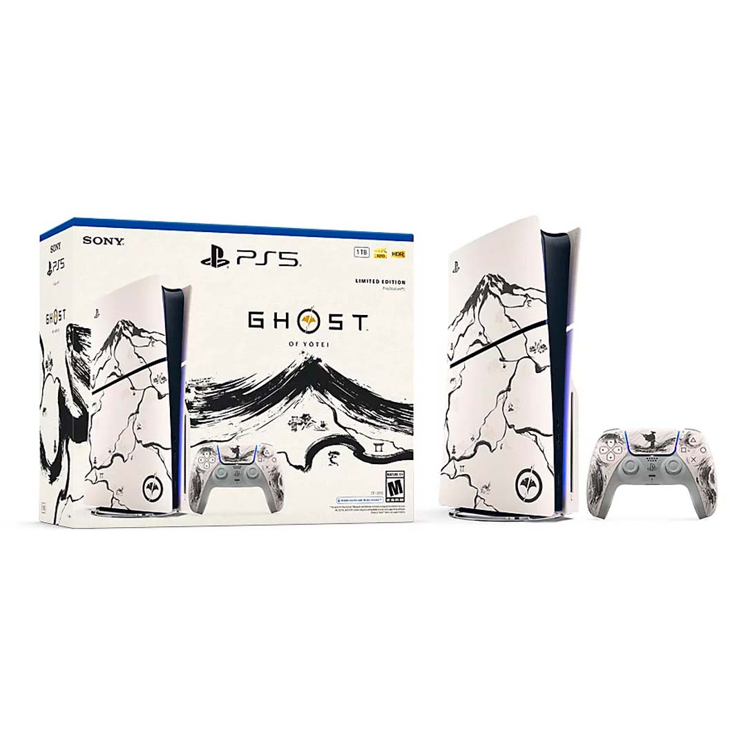 Sony Playstation 5 Slim Disc Drive Ghost of Yotei Black Limited Edition CFI-2015, 1TB Sony Playstation 5 Slim Disc Drive Ghost of Yotei Black Limited Edition CFI-2015, 1TB