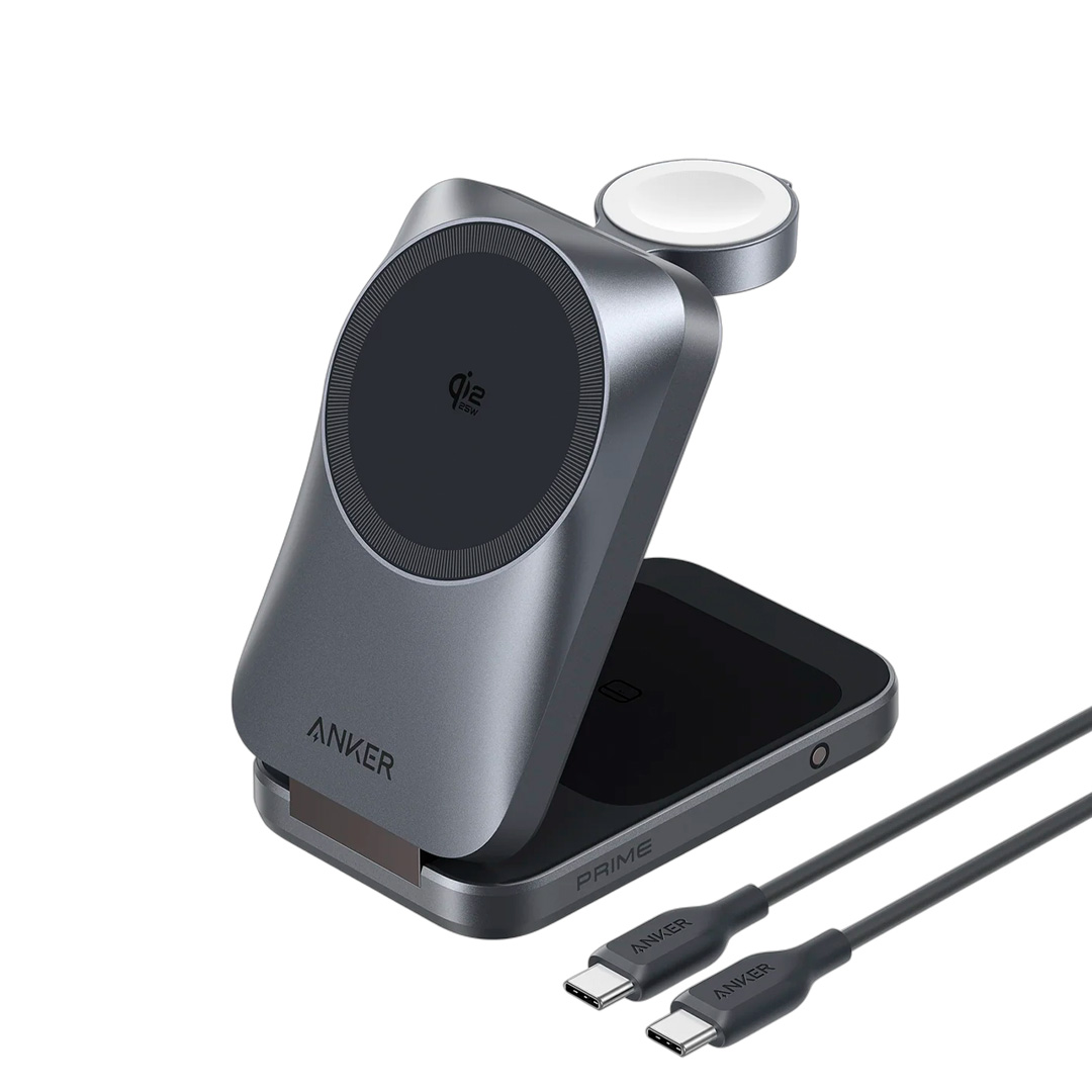 Anker Prime Wireless Charging Station B25N1 (3-in-1, MagGo, AirCool, Dock Stand) (1) Estación de cargado inalámbrico Anker Prime B25N1 (3 en 1, MagGo, AirCool, Dock Stand) - Imagen 1