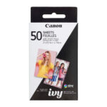 Canon IVY Zink Photo Paper (50 Sheets Feuilles) 2 x 3 5cm x 7.6cm