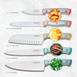 Cuisinart Juego de Remaches de Color ColorCore de Acero Inoxidable de 10 Piezas con Protectores de Hoja C77CR-10PC