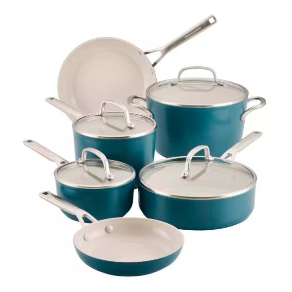 KitchenAid Hard Anodized Ceramic Induction 10-Pc Set, Agave 84390