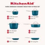 KitchenAid Hard Anodized Ceramic Induction 10-Pc Set, Agave 84390