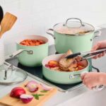 KitchenAid Hard Anodized Ceramic Induction 10-Pc Set, Pistachio 84465