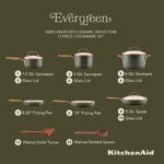 KitchenAid Hard Anodized Ceramic Induction 12-Pc Set, Evergreen 84470