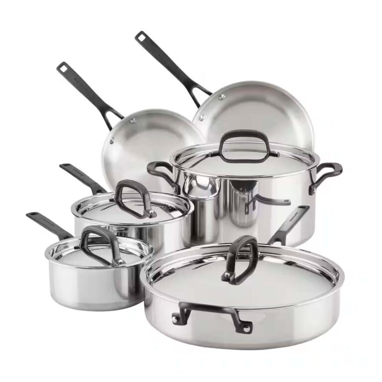 KitchenAid Stainless Steel 5-Ply Clad 10-Pc 30001.KitchenAid Stainless Steel 5-Ply Clad 10-Pc 30001