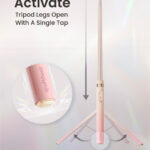 KraftGeek 65 H Unfolded JustTap Tripod Magsafe for iPhone, Ombre Peach