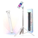 KraftGeek 65 H Unfolded JustTap Tripod Magsafe for iPhone, White