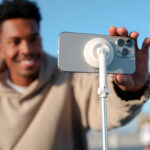 KraftGeek 65 H Unfolded JustTap Tripod Magsafe for iPhone, White