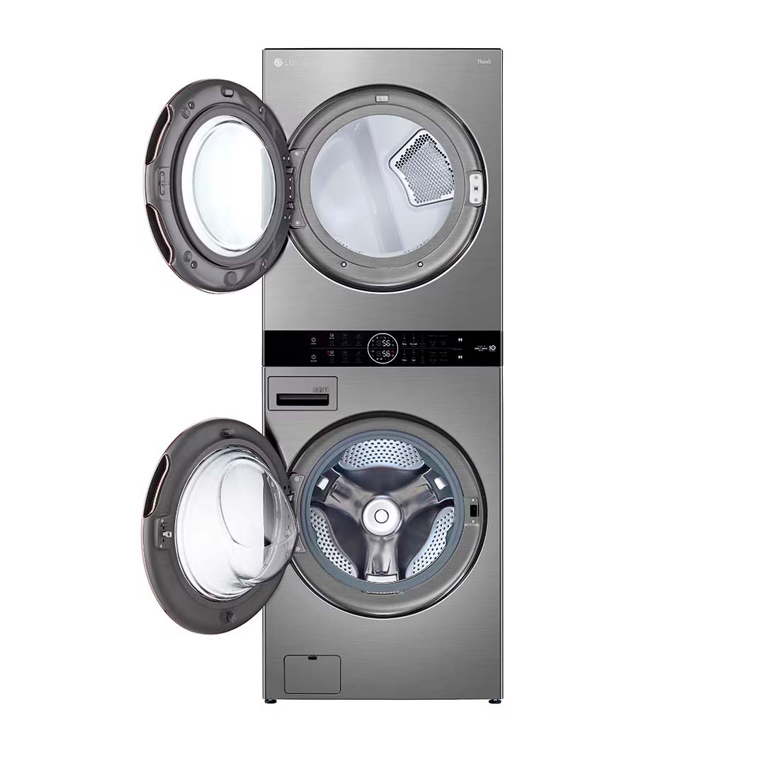 LG Torre de Lavado WashTower WK22VS6PE 22Kg22Kg Carga Frontal Inverter AI DD ThinQ, Plata (2) Lavadora y Secadora LG Torre de Lavado WashTower WK22VS6PE 22Kg - Plata - Imagen 1