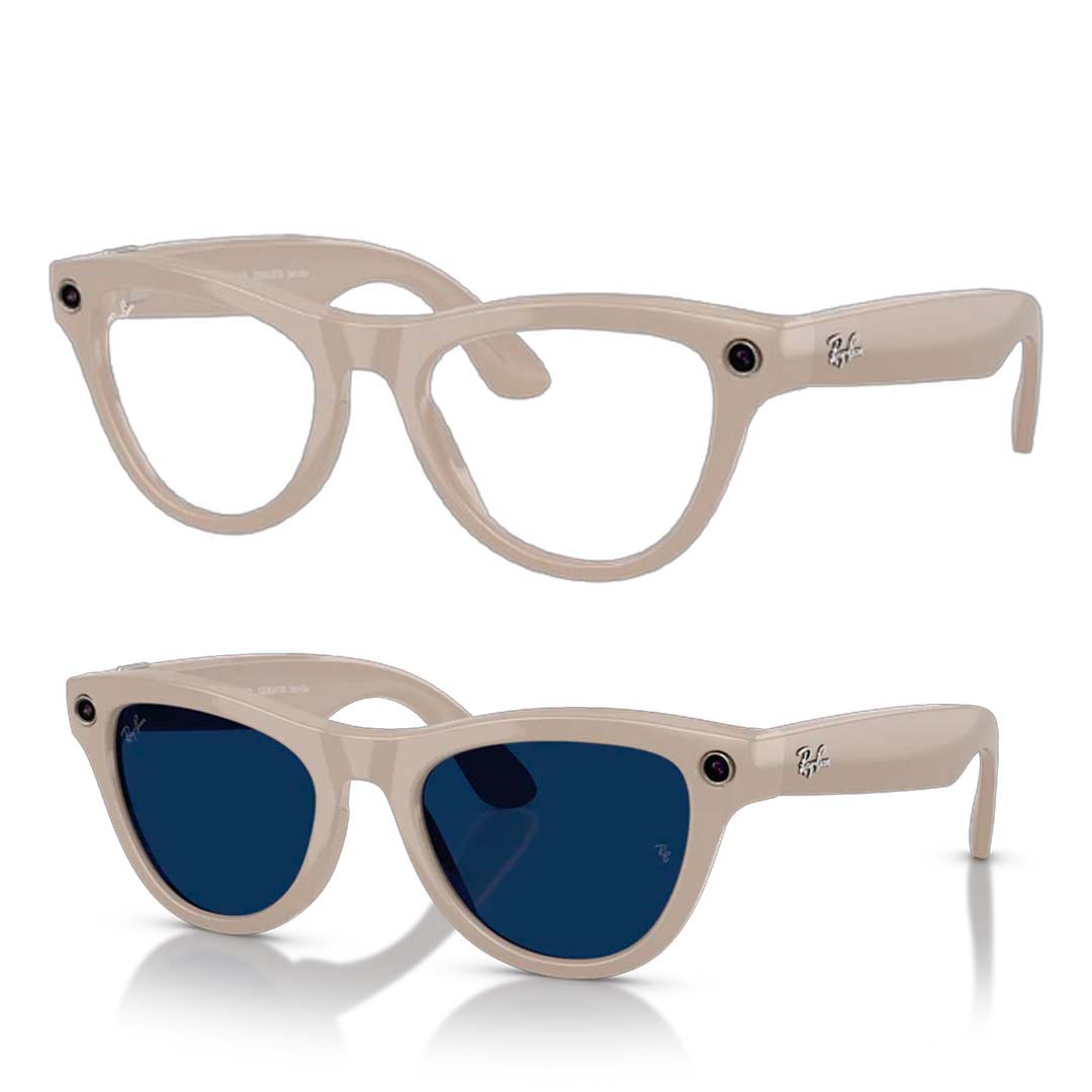 Ray Ban Meta Skyler (Gen 2) RW4014 Shiny Chalky Grey Transitions Sapphire (T 150, S 52) (1) Lentes IA Ray-Ban Meta Skyler (Gen 2) gris tiza brillante con cristales de transición zafiro (T 150, S 52) - Imagen 1