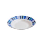 Salcar Vajilla de Cerámica 20 Piezas Redonda de Bordes Azules VAJI20RD-V