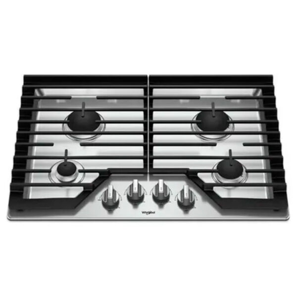 Whirlpool 30 Gas Cooktop with EZ-2-Lift Hinged Cast-Iron Grates WCG55US0HS