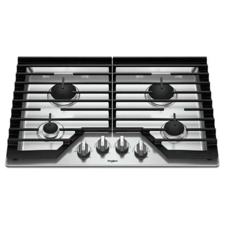 Whirlpool 30 Gas Cooktop with EZ-2-Lift Hinged Cast-Iron Grates WCG55US0HS