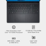 Dell LDC15250-5434BLK-PUS, Intel Core i5 1334U, 8GB, 512GB SSD, 15.6 2K Touchscreen, US, W11