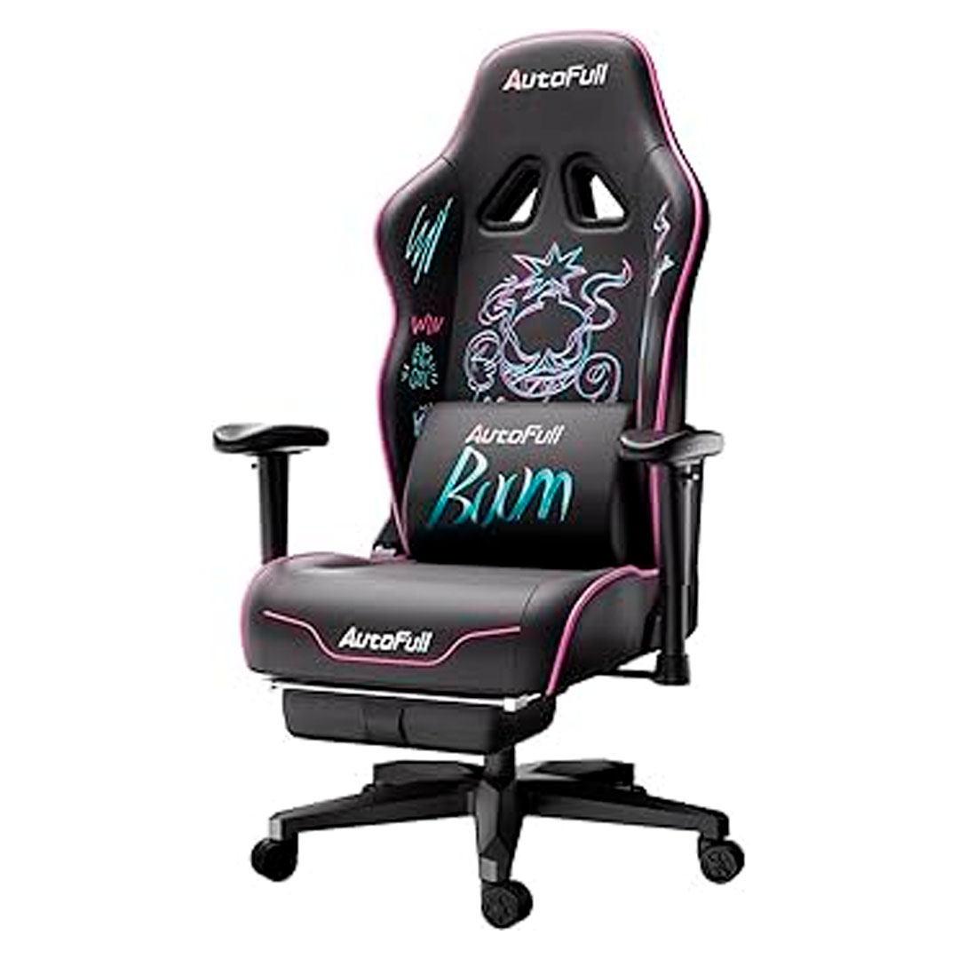Gaming Chair AutoFull AF083BMSA-CB Gaming Chair with Ergnomic Lumbar Pillow Graffiti (1) Silla Gaming AutoFull AF083BMSA-CB + almohada ergonómica - Graffiti - Imagen 1