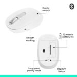 Mouse inalámbrico Logitech M196 Off White 910-007457 - Imagen 3
