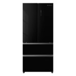 Aiwa Refrigeradora French Door (AWHFDTC53001), 18.7 CuFt, Black Stainless