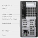 Dell DECT1250-5067BLK-PUS Desktop, Intel Core Ultra 5 Series 2 225, 16GB, 1TB SSD, W11
