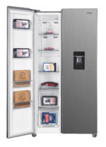 Whirlpool Refrigerador Xpert Inverter Side by Side 518L +Dispensador (WD1610S), Gris.