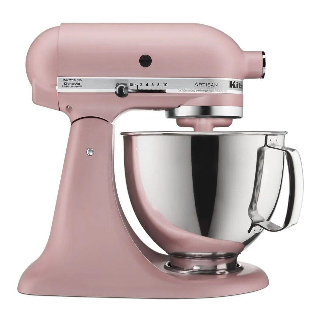 KitchenAid Artisan Series 5 Quart Tilt-Head Stand Mixer KSM150PSDR Matte Dried Rose (4) Batidora KitchenAid Artisan 4.7L cabezal inclinable - Matte Dried Rose (KSM150PSDR) - Imagen 1