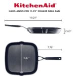 Sartén Grill Cuadrado KitchenAid Anodizado 11.25" (84808) Negro Onyx - Imagen 4