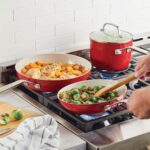 Set de Ollas y Sartenes KitchenAid de ceramica 8 Piezas (12721) - Rojo Imperial - Imagen 3