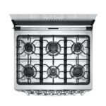LG Estufa a Gas 5.2p³ de 6 Quemadores Puerta de Doble Capa tipo Espejo LRGZ5255S