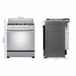 LG Estufa a Gas 5.2p³ de 6 Quemadores Puerta de Doble Capa tipo Espejo LRGZ5255S