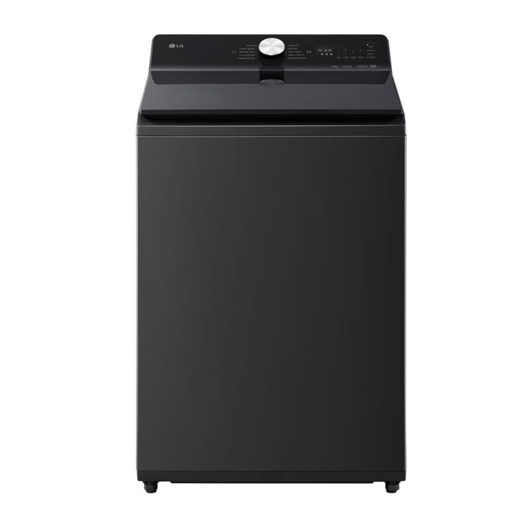 LG Lavadora Carga Superior AI DD WT22OBTX6 TurboWash con Perilla + Panel LED táctil 22kg, Negro Onix