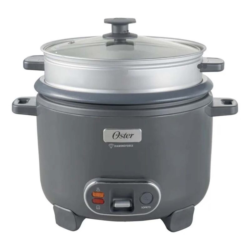 Oster Arrocera 3en1 12 Tazas CKSTRC12DFSKE con Función de Sofrito, Vaporera, Recubrimiento Antiadherente DiamondForce.