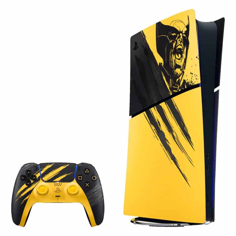 Sony Playstation 5 Slim Digital Edition 825GB Marvel's Wolverine Battle Yellow Limited Edition Bundle